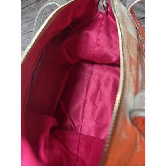 COACH Poppy Signature Silver Jacquard Large Designer‎ Tote Shoulder Bag 14575 - Picture 11 of 16